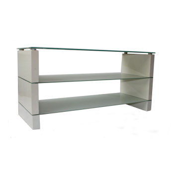Último design de madeira de vidro TV Display Cabinet / TV Stand